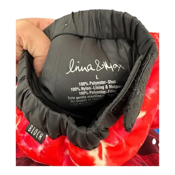 Bloch Red and Black warm up booties size large - Picture 4 of 6